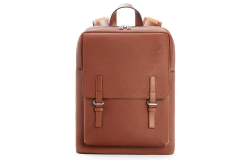 LOEWE Grained Calfskin Backpack Men's Brown