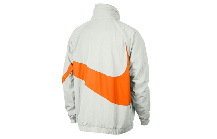 Мужская куртка Nike Big Swoosh (бело-оранжевая) — фото 2