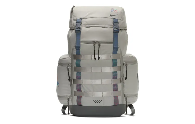 Nike Polyester Backpack Regular Unisex Gray