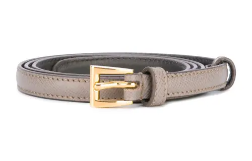 PRADA Leather Belts Women's Gray