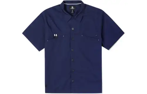 Converse Summer Fun Shirts Unisex Blue Lapel Thin Other