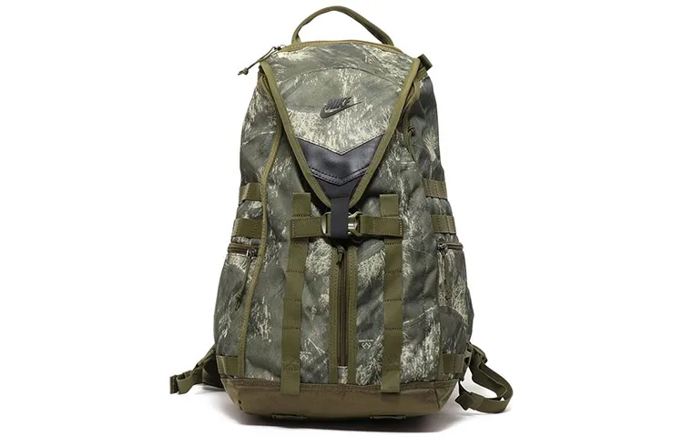 Nike Polyester Nylon Backpack Regular Unisex Army Green