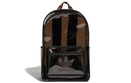 Adidas Originals Trefoil Thermoplastic Polyurethane Elastomer Coating Backpack Regular Unisex Semi Transparent Black