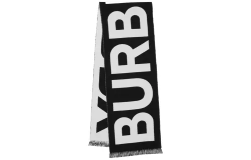 Burberry Logo Wool Jacquard Scarf