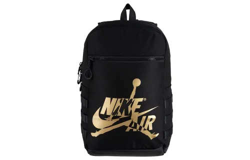 Jordan Polyester Backpack Regular Unisex Black Gold