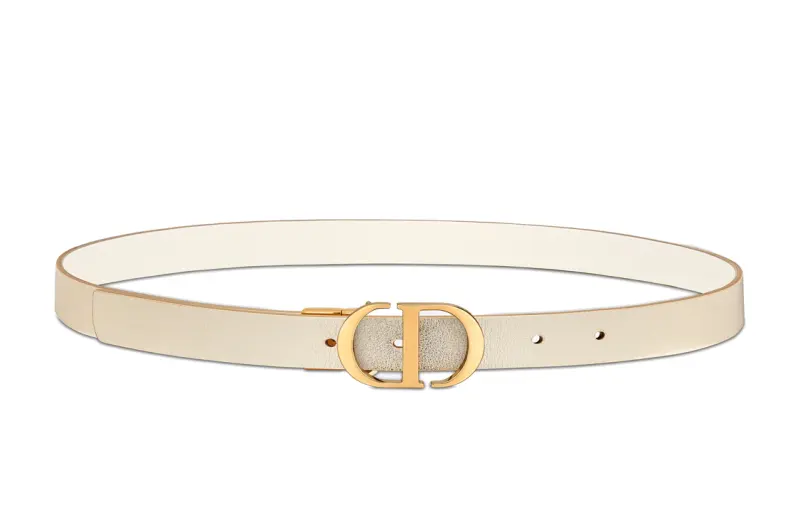 DIOR Cow Leather Belts Women's Width 2cm