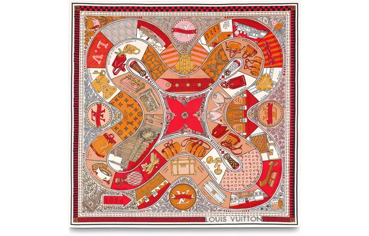 LOUIS VUITTON Louise Scarves Women's Light Umber