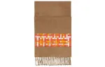HERMES Knit Scarves Women's Khaki Brown