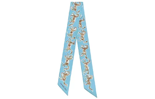 Hermès Pre Owned 1920 Chevaux En Liberte Twilly Scarf