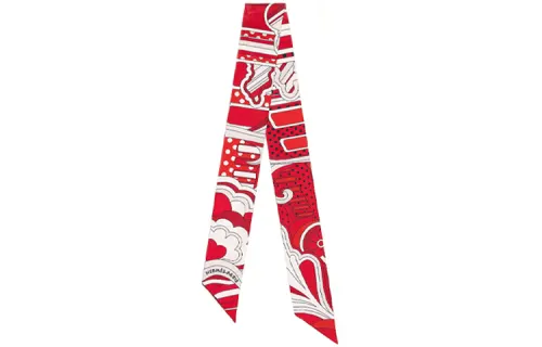 HERMES Silk Scarves Women's Red