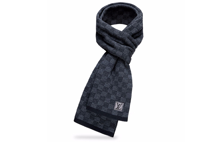 Мужской шарф Louis Vuitton (темно-серый)