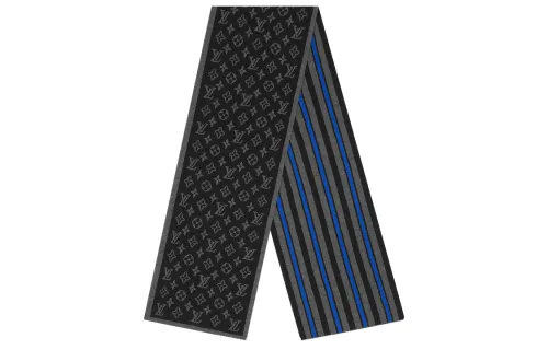 LOUIS VUITTON Knit Scarves Men's Black