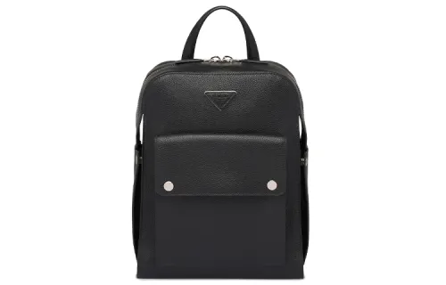 PRADA Calfskin Backpack Men's Black
