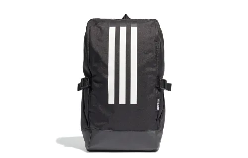 Adidas Zip Closure Recycled Polyester Plain Weave Fabric Backpack Regular Unisex Black