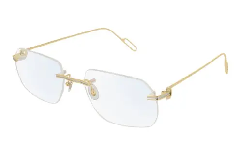 rimless square shaped glasses