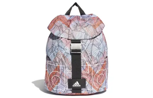 Adidas Polyester Backpack Regular Unisex Blue & Orange Multicolor