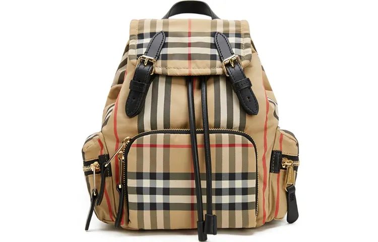 Burberry Canvas Backpack Unisex Coffee