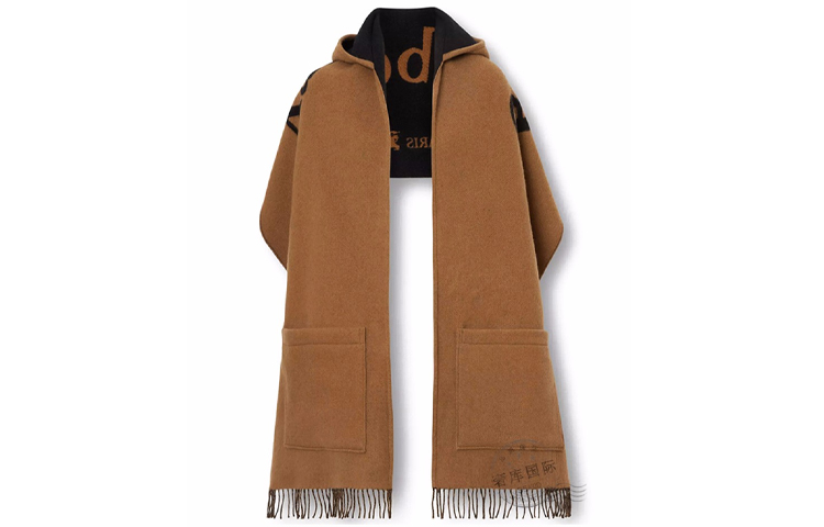 Женская куртка Burberry Hooded Poncho (коричневая)
