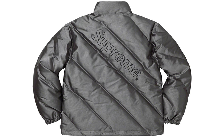 Куртка Supreme FW19 Week 11 Iridescent Puffy Jacket (черная) — фото 3