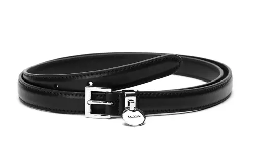 PRADA Cow Leather Belts Women's Black Width 1.5cm