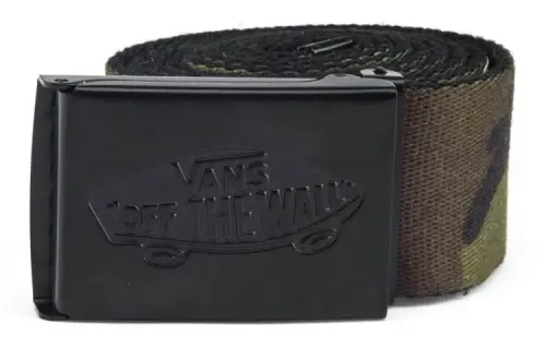 Vans Belt Logo Letter Decoration Smooth Buckle Leather Belts Men's Camouflage Width 3.8cm