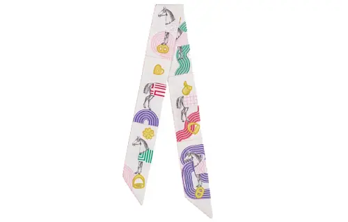 HERMES 2020 2025 Garde Robe Pop Silk Twilly Scarf Scarves