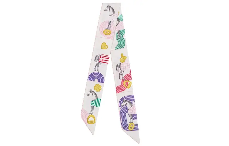 HERMES 2020 2025 Garde Robe Pop Silk Twilly Scarf Scarves