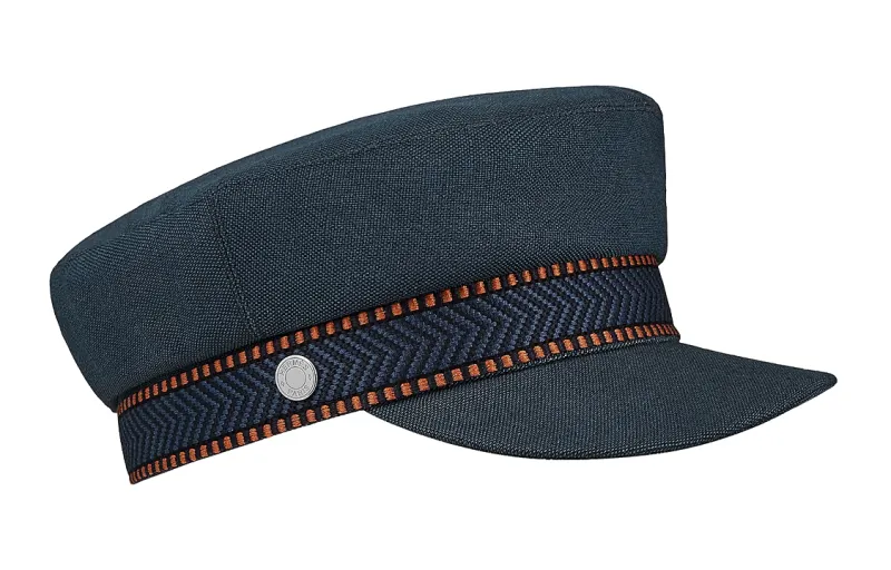 HERMES Cavale Berets Women's Dark Blue