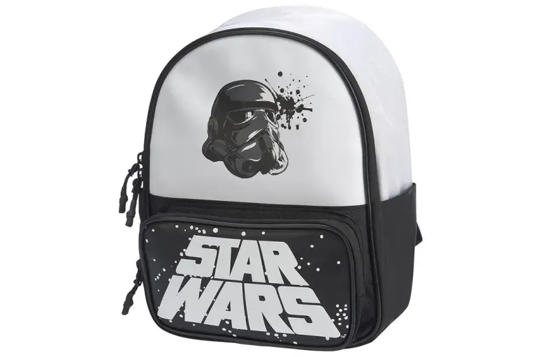 Li Ning Zip Closure Polyester Backpack Regular Men's Black White