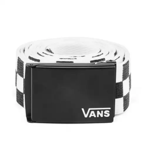 Vans Leather Belts Men's Black White Plaid