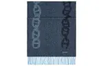 HERMES Knit Scarves Men's Ocean Blue/Sky Blue