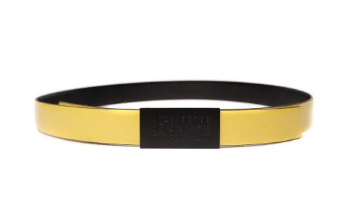 Maison Margiela Number 11 Leather Belt Unisex Yellow