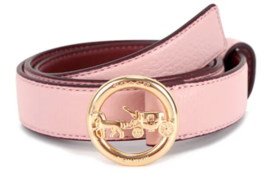COACH Leather Belts Women's Pink Width 2.5cm