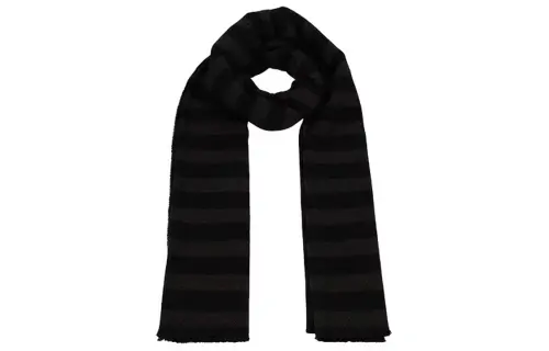 Golden Goose Knit Scarves Unisex Black/Gray