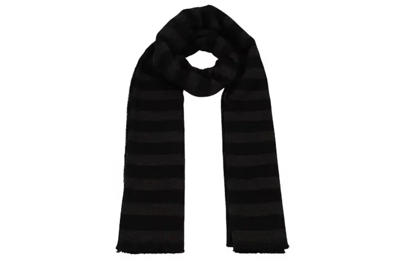 Golden Goose Knit Scarves Unisex Black/Gray