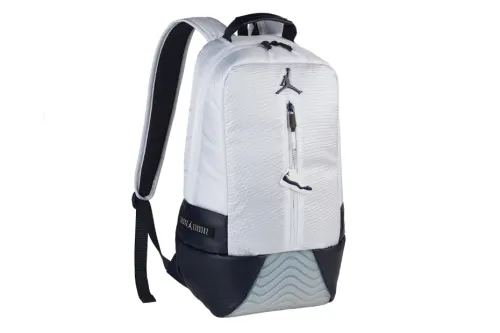 Jordan Polyester With Polyurethane Backpack Unisex White & Obsidian Color