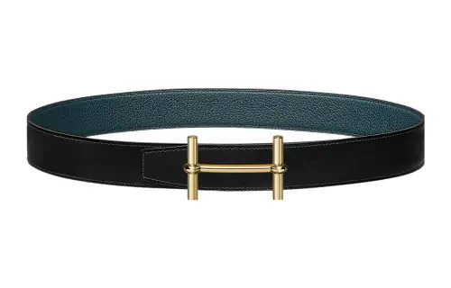 HERMES H D'Ancre Calfskin Leather Belts Women's Width 3.2cm