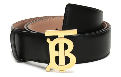 Burberry Monogram Motif Leather Belt 1.4 Width