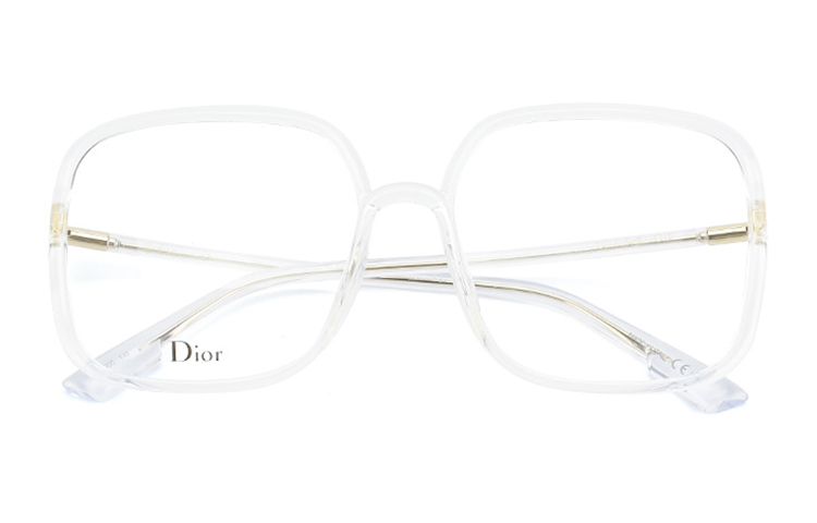 DIOR Plate And Metal Square Eyeglass Frames Women's