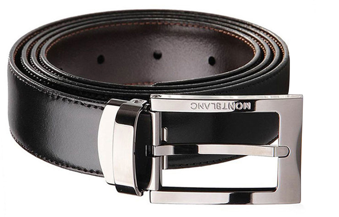 MONTBLANC Polishing cloth, leather black belt, men's style