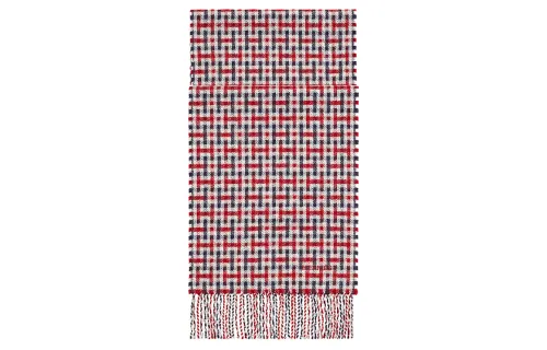 HERMES Knit Scarves Men's Yellow/Red/Gray