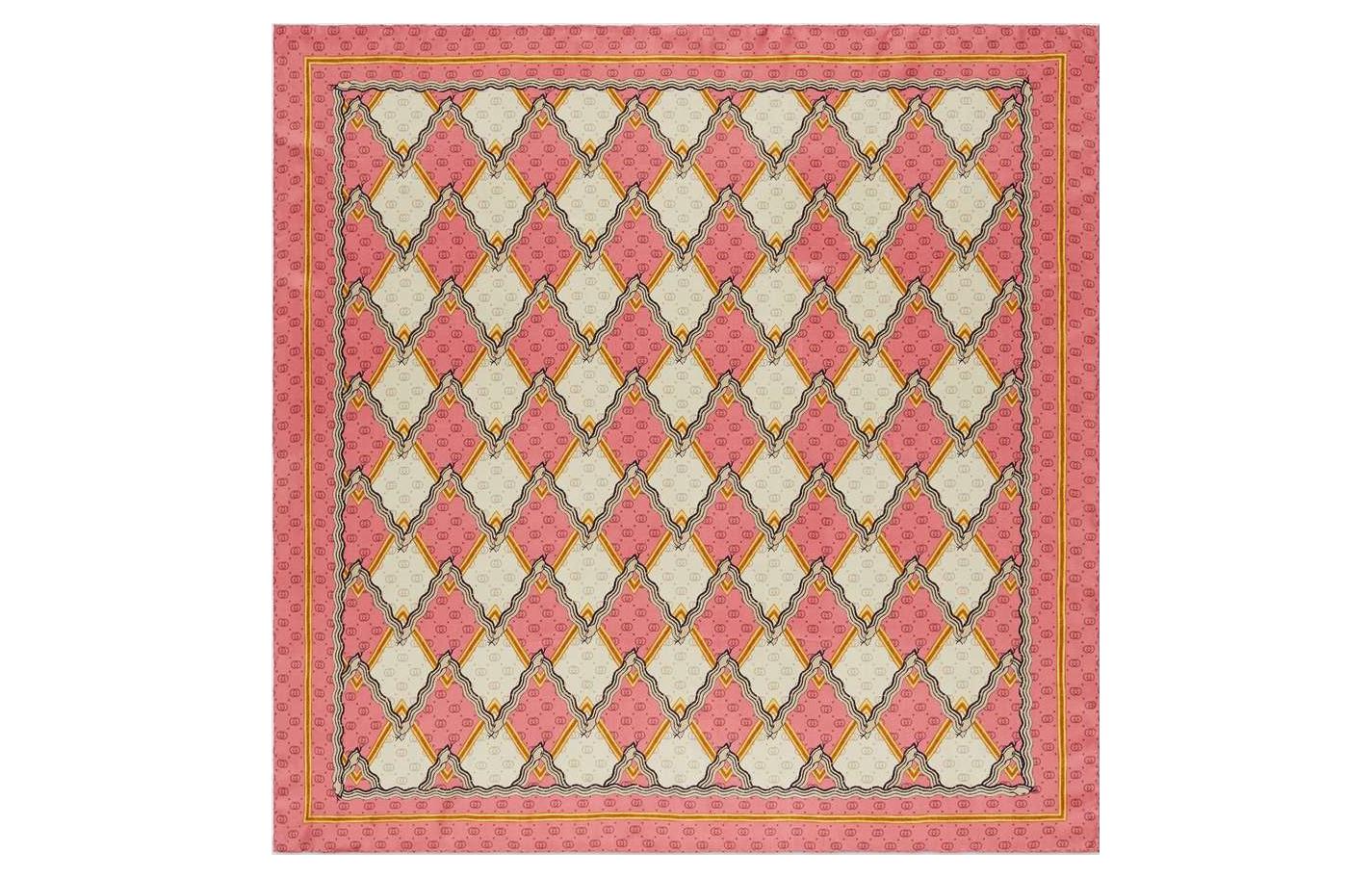 GUCCI 2000 2015 Gg Snake Silk Scarf Scarves