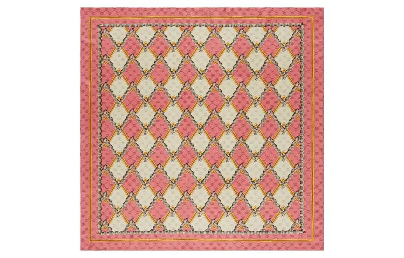 GUCCI 2000 2015 Gg Snake Silk Scarf Scarves