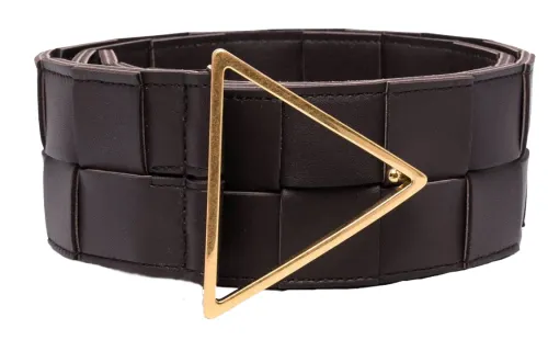 Bottega Veneta Leather Belts Women's Brown Width 6cm