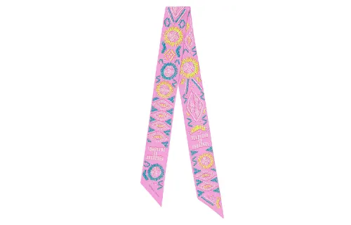 HERMES Silk Scarves Women's Pink