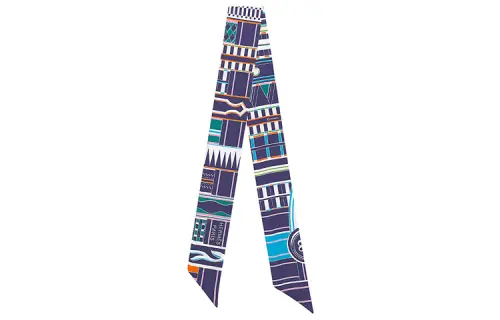 HERMES Twilly Scarves Women's Indigo
