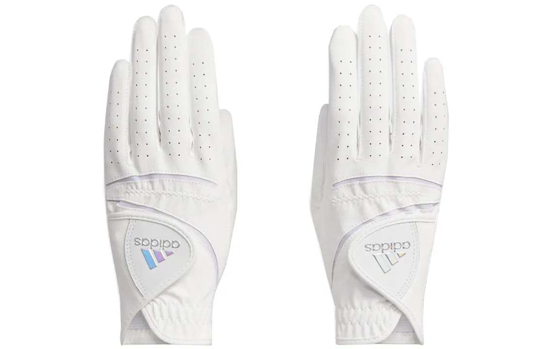 Adidas Polyurethane Artificial Leather Sports Gloves Unisex White