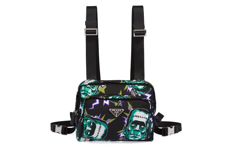 PRADA Nylon Sling Bag Backpack Regular Men's Black