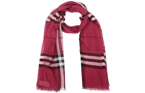 Burberry Knit Scarves Women's Bright Peach Pink