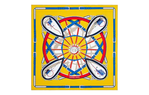 HERMES En Roue Libre Scarves Unisex Multicolor